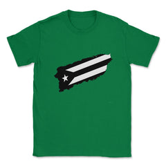 Puerto Rico Black Flag Resiste Boricua by ASJ product Unisex T-Shirt - Green