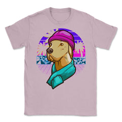 Labrador Christmas Vaporwave Style Funny Gift Unisex T-Shirt - Light Pink