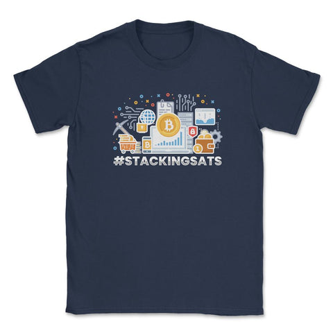 #StackingSats Bitcoin Blockchain Cryptocurrency For Fans design - Navy