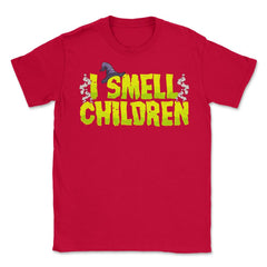 I Smell-Children Funny Halloween Words Unisex T-Shirt - Red