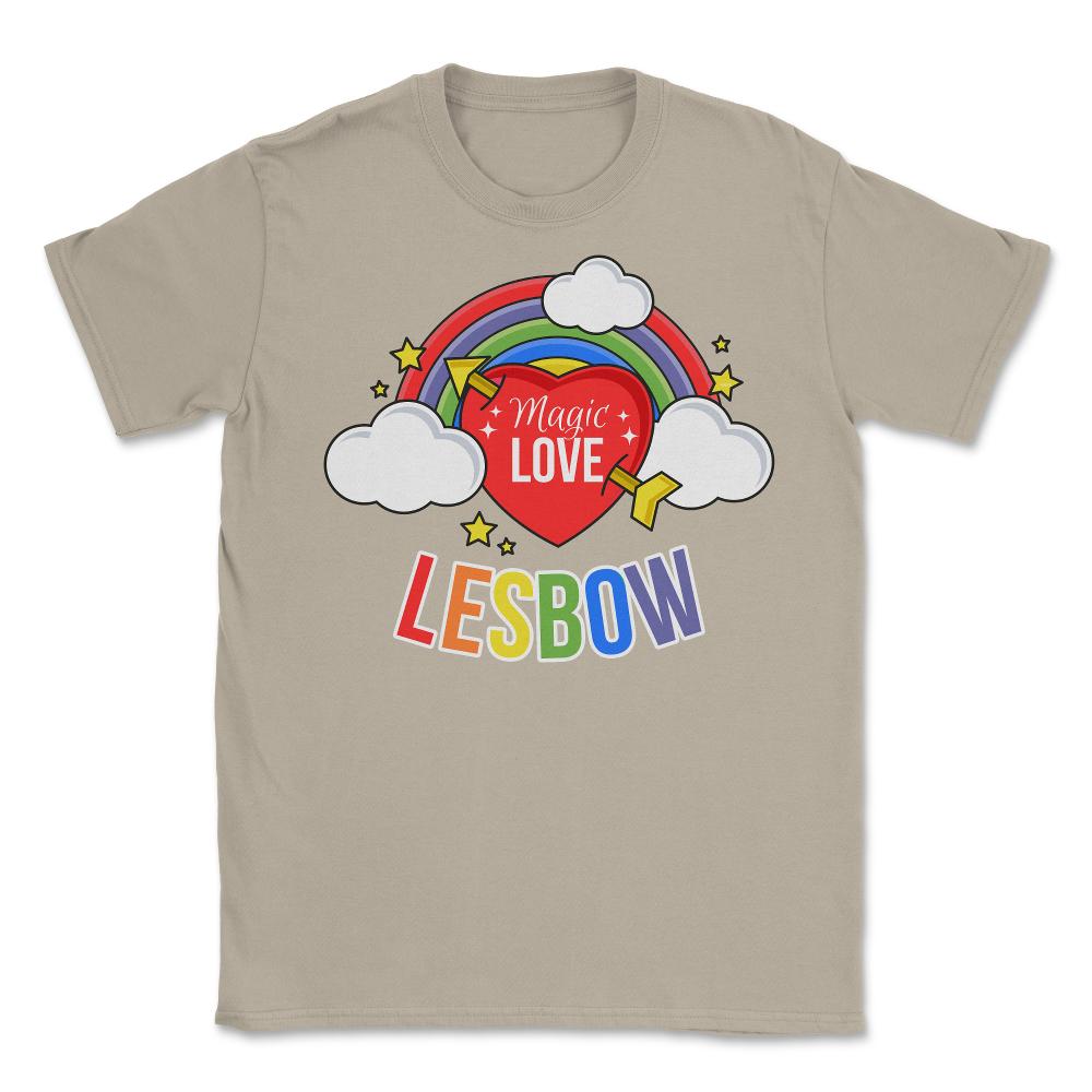 Lesbow Rainbow Heart Gay Pride Month t-shirt Shirt Tee Gift Unisex - Cream