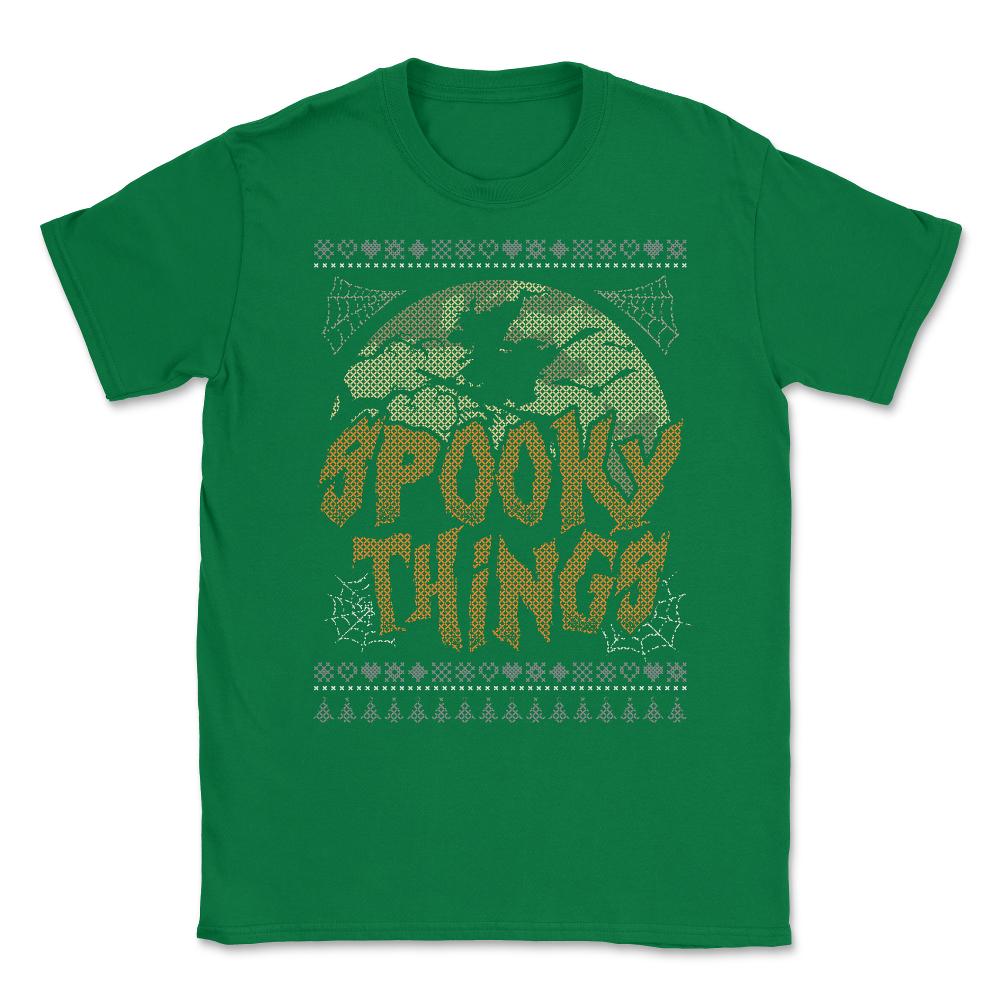 Spooky Things Halloween Witch Funny Ugly Sweater S Unisex T-Shirt - Green