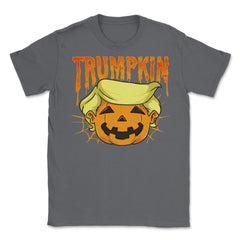 Donald Trumpkin funny president Trump Halloween Unisex T-Shirt - Smoke Grey