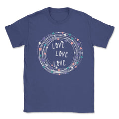 LOVE LOVE LOVE Valentine Gifts Unisex T-Shirt - Purple