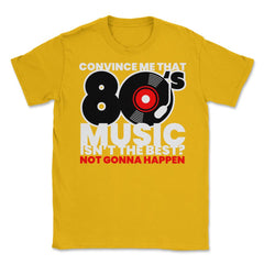 80’s Music is the Best Retro Eighties Style Music Lover Meme graphic - Gold