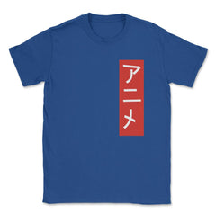 Anime Japanese Calligraphy Vertical Symbol Artsy Theme print Unisex - Royal Blue