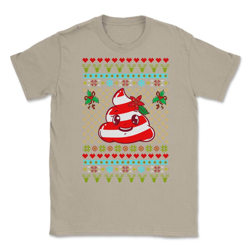 Poop Ugly Christmas Sweater Funny Humor Unisex T-Shirt - Cream