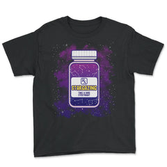Stargazing Pill Bottle Aesthetic Pill Theme Design graphic Youth Tee - Black