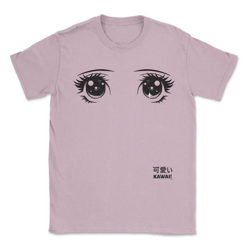 Anime Kawai! Eyes T-Shirt Gifts Shirt  Unisex T-Shirt - Light Pink