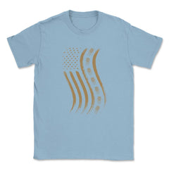 Cicada Line in Distressed US Flag for Cicada Reemergence design - Light Blue