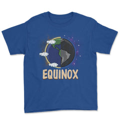 March Equinox on Earth Day & Night Cool Gift print Youth Tee - Royal Blue