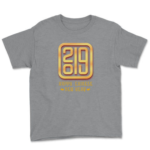 2019 Happy Chinese New Year T-Shirt Youth Tee - Grey Heather