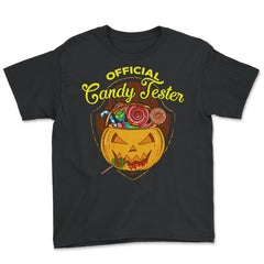 Official Candy Tester Trick or Treat Halloween Fun Youth Tee - Black
