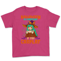 Halloween Cute Chibi Anime Witch Cosplay Manga Youth Tee - Heliconia