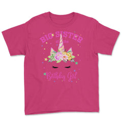 Big Sister of the Birthday Girl! Unicorn Face Theme Gift graphic - Heliconia