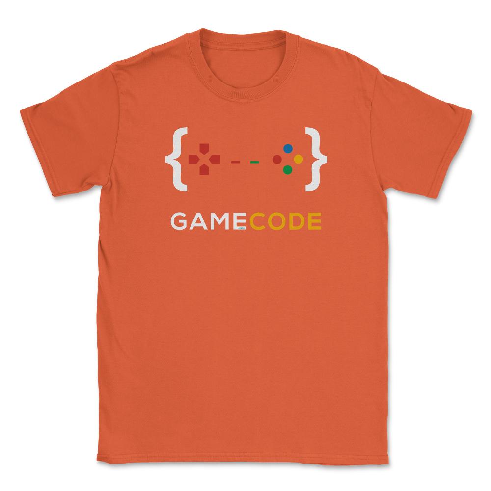 Game Code Gamer Funny Humor T-Shirt Tee Shirt Gift Unisex T-Shirt - Orange