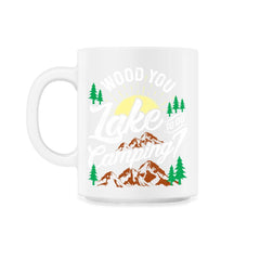 Wood You Lake To Go Camping? Vintage Hilarious Camp Pun product - 11oz Mug - White