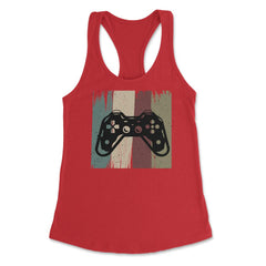 Funny Gamer Humor Video Game Controller Vintage Weathered print - Red