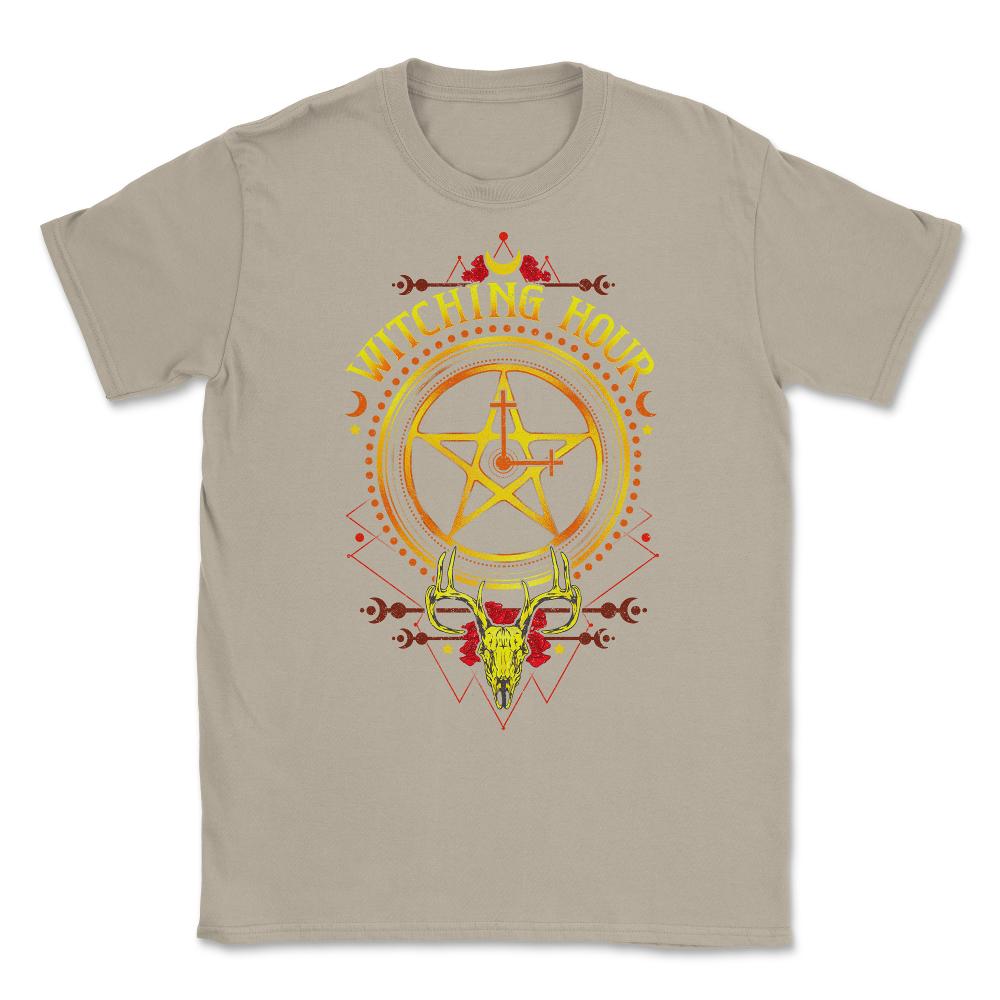 Witching-Hour Pentagram Symbol Halloween Gift Unisex T-Shirt - Cream