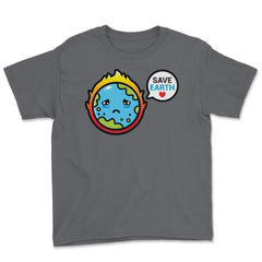 Earth Day Mascot Save Earth Gift for Earth Day product Youth Tee - Smoke Grey
