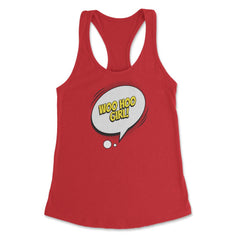 Woo Hoo Girl with a Comic Thought Balloon Graphic graphic Women's - Red