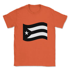 Puerto Rico Black Flag Resiste Boricua by ASJ print Unisex T-Shirt - Orange