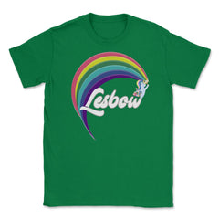 Lesbow Rainbow Unicorn Color Gay Pride Month t-shirt Shirt Tee Gift - Green