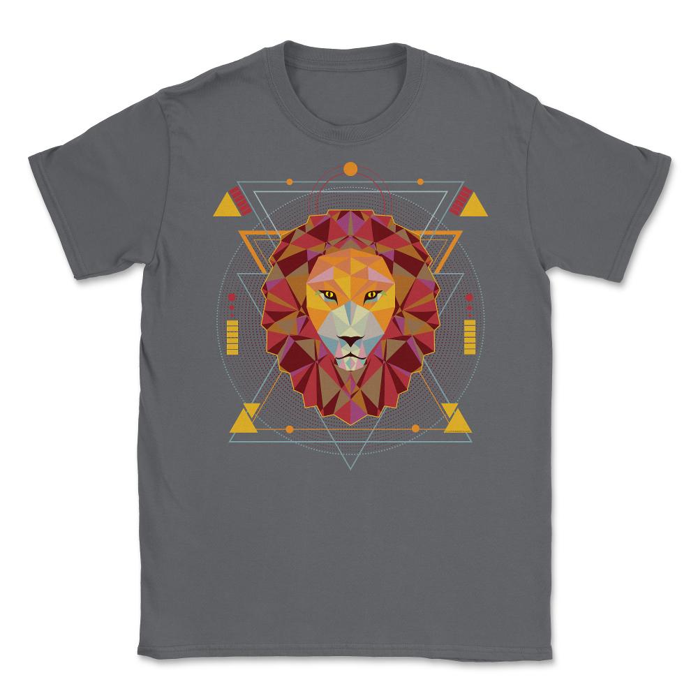 Lion Polygonal Art Leo Zodiac Sign & Lion Lovers product Unisex - Smoke Grey
