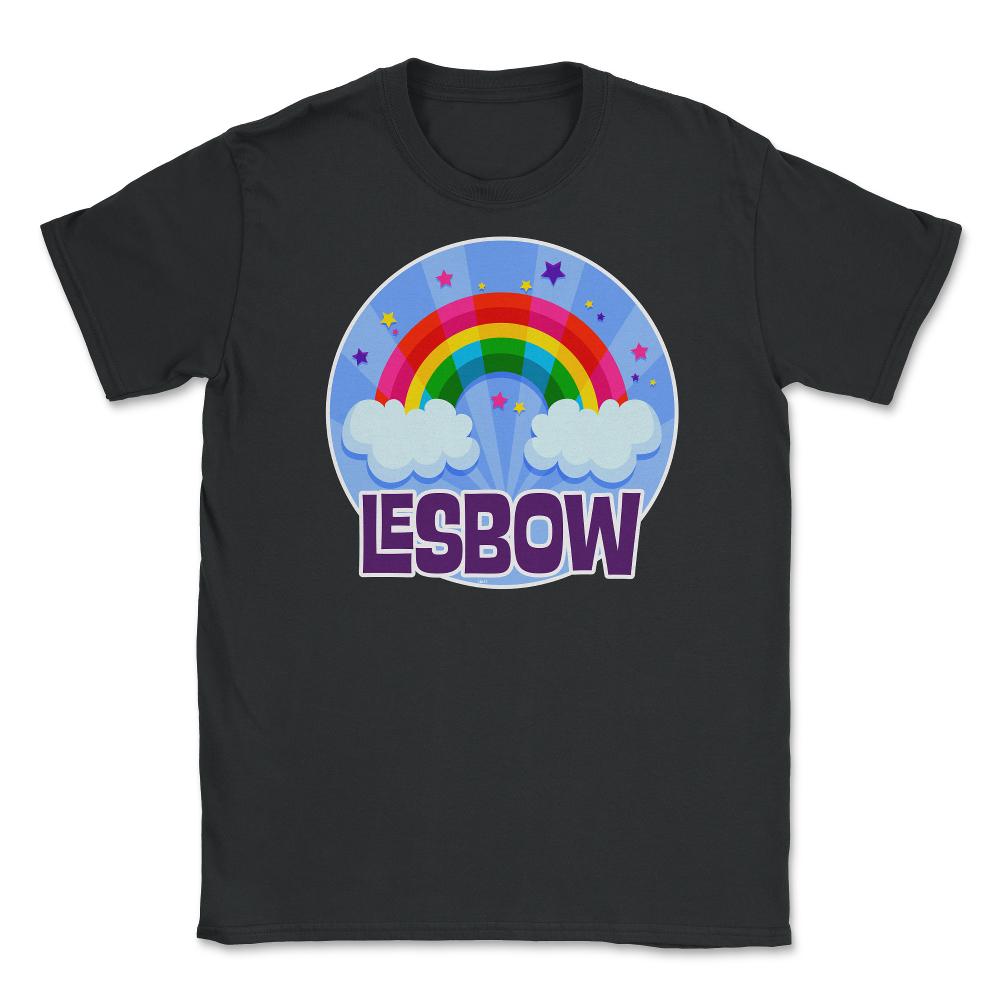 Lesbow Rainbow Colorful Gay Pride Month t-shirt Shirt Tee Gift Unisex - Black