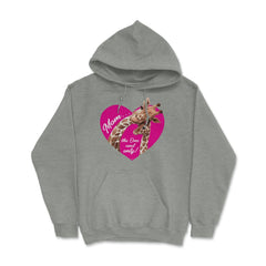 Mom the one and only Giraffes Hoodie - Grey Heather