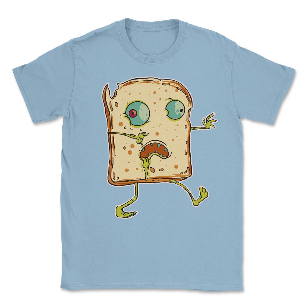 Zombie Bread Funny Halloween Character Trick'Treat Unisex T-Shirt - Light Blue