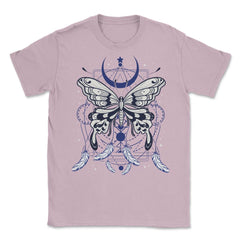 Butterfly Dreamcatcher Boho Mystical Esoteric Art print Unisex T-Shirt - Light Pink