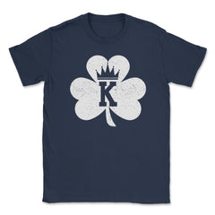 Shamrock King Saint Patrick Humor Unisex T-Shirt - Navy