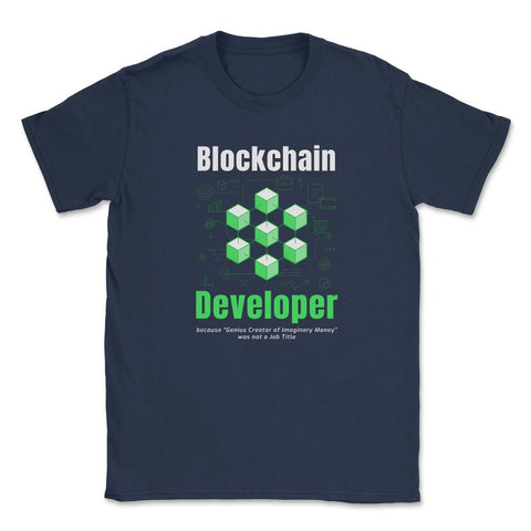 Blockchain Developer Definition For Bitcoin & Crypto Fans print - Navy