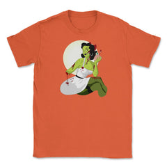 Pin up Zombie Girl Halloween costume T-Shirts Gifts Unisex T-Shirt - Orange