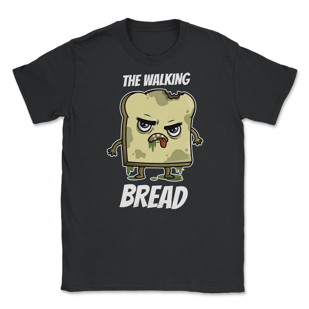 The Walking Bread Funny Halloween Kawaii Zombie Unisex T-Shirt - Black
