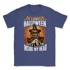 It’s always Halloween inside my head Jack O Lanter Unisex T-Shirt - Purple