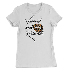 Vaxxed and Relaxed Summer 2021 Hot Leopard Lips print - Women's Tee - White
