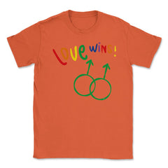Love wins! Men t-shirt Gay Pride Month Shirt Tee Gift Unisex T-Shirt - Orange