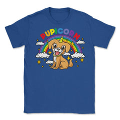 Gay Pride Rainbow Pupicorn Funny Puppy Unicorn Gift graphic Unisex - Royal Blue