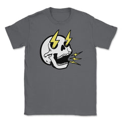 Electrifying Skull Halloween T Shirts & Gifts Unisex T-Shirt - Smoke Grey