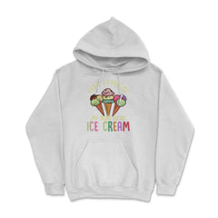 Yeah, I Exercise My Right To Eat Ice Cream Hilarious Pun design Hoodie - White