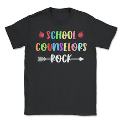 Funny School Counselors Rock Trendy Counselor Appreciation product - Unisex T-Shirt - Black