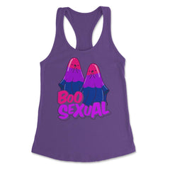 Boo Sexual Bisexual Ghost Pair Pun for Halloween print Women's - Purple