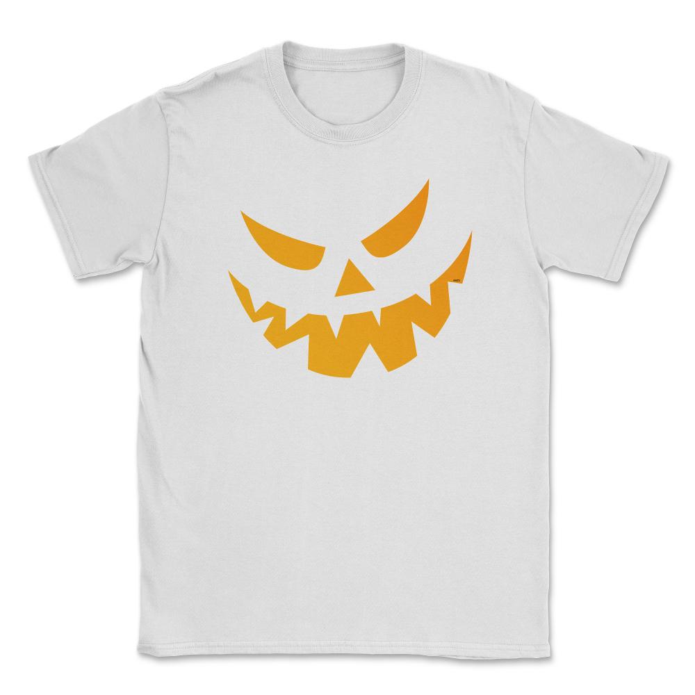 Grinning Pumpkin Funny Halloween costume T-Shirt Unisex T-Shirt - White