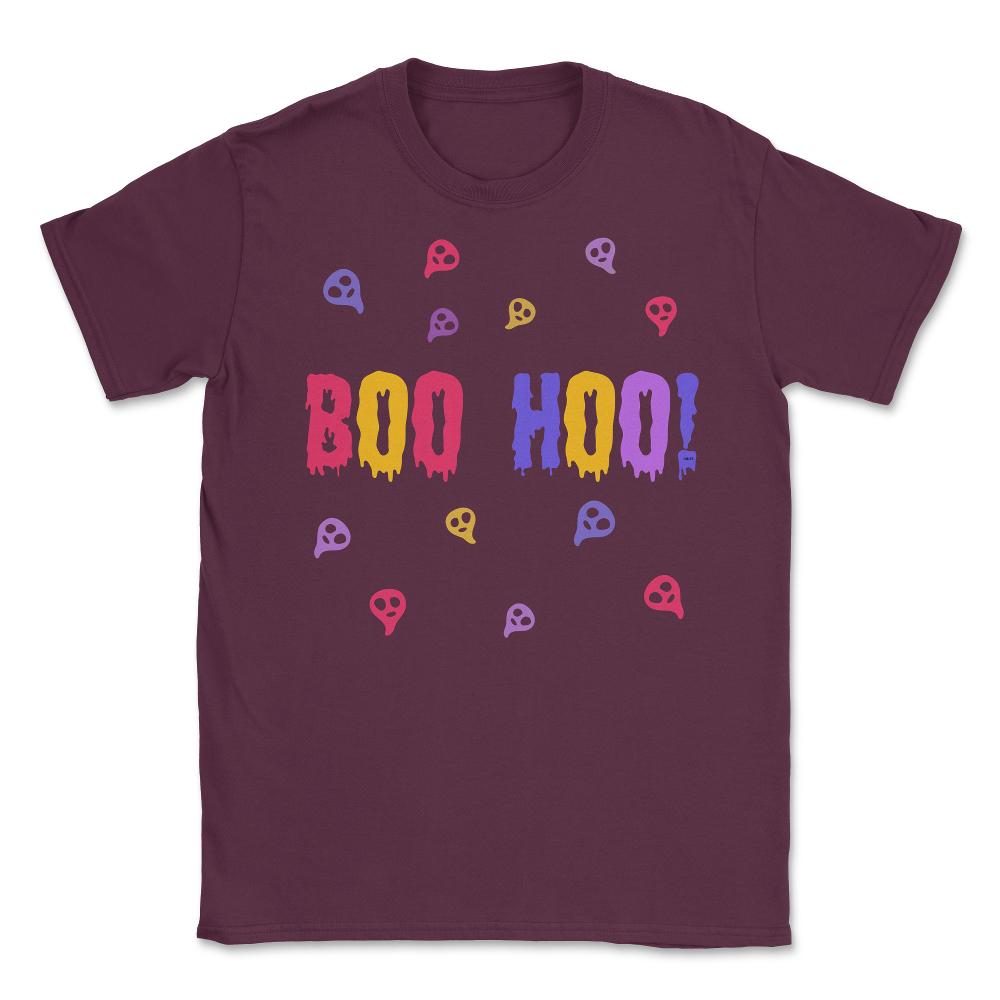 Boo Hoo! Halloween costume T Shirt Tee Gifts Unisex T-Shirt - Maroon