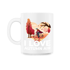 I Love Autumn Air Heart Design Gift design - 11oz Mug - White