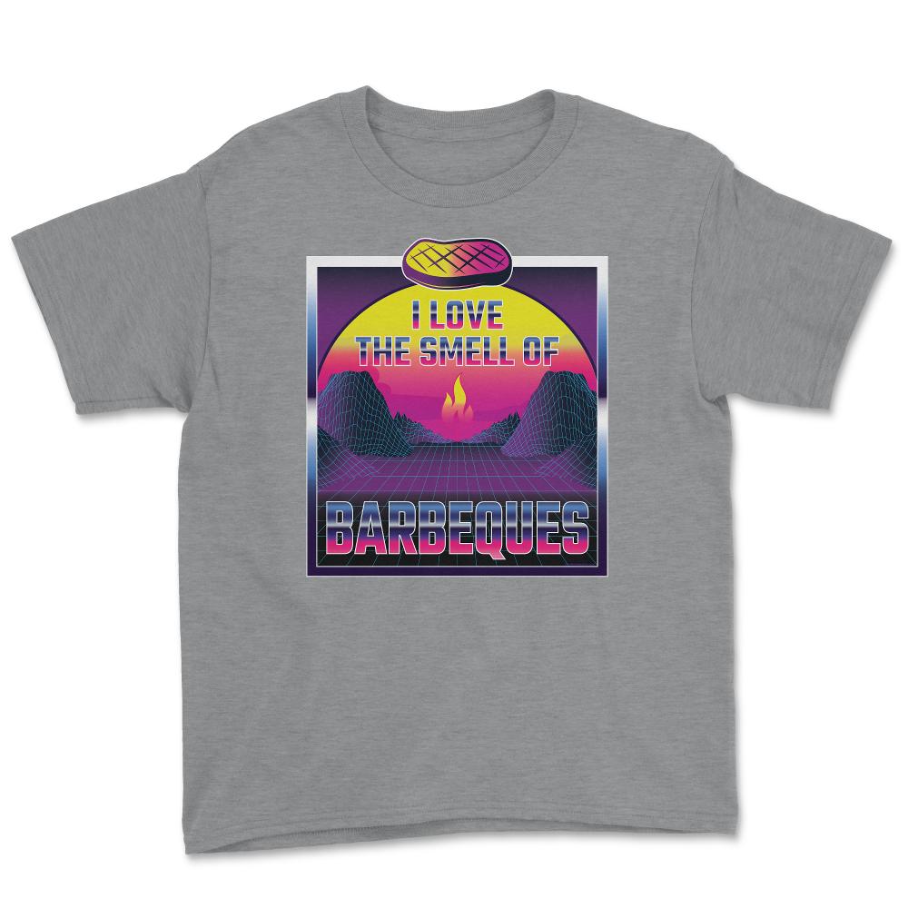 I Love the Smell of BBQ Funny Vaporwave Metaverse Look product Youth - Grey Heather