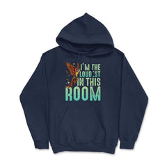 I'm The Loudest In This Room Funny Flying Macaw graphic Hoodie - Navy