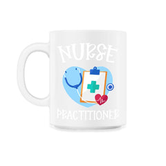Nurse Practitioner RN Stethoscope Heart Registered Nurse print - 11oz Mug - White